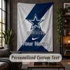 Personalized Wall Tapestry,Dallas Cowboys Custom Text, Soft Fabric Wall Art For Indoor Decoration