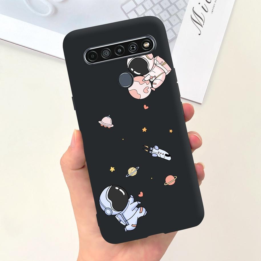 For LG K61 Case LMQ630EAW LM-Q630 Fashion Flower Soft Coque Phone Cases For LG K61 2020 K 61 Silicone Back Cover For LGK61 Funda