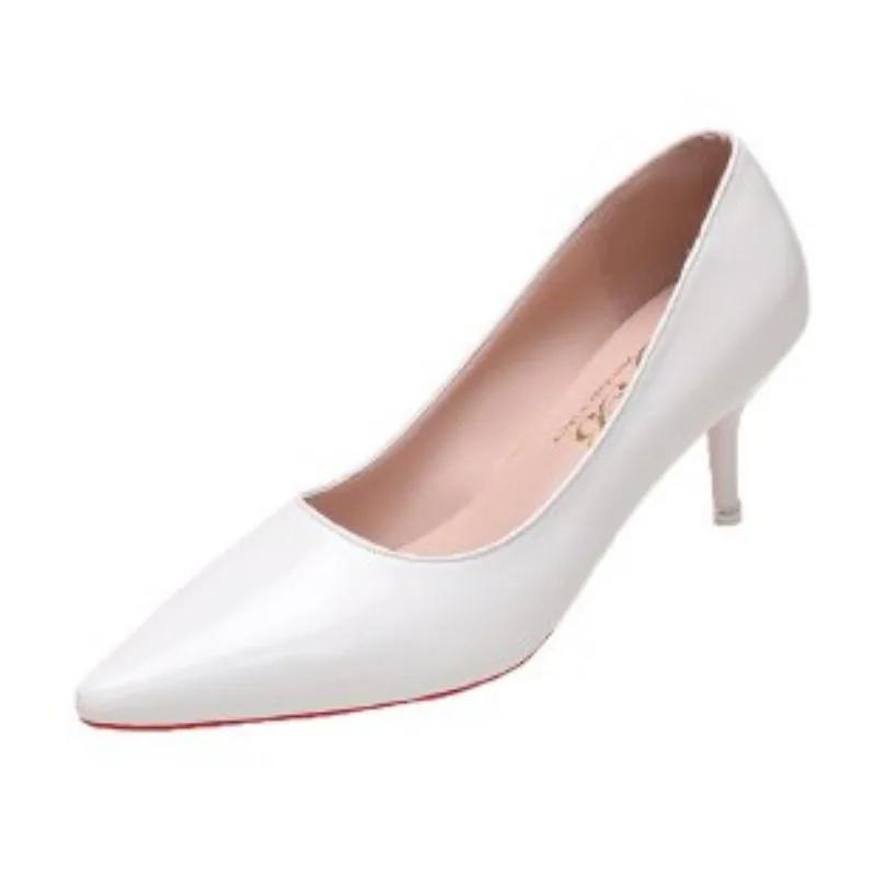 High Quality Women's Shoes Shallow Women's High Heels Fashion Solid Party Pumps Women Sexy Pointed Toe Heels Women Zapatos