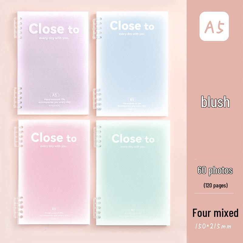 A5 Blush Spiraalnotitieboek: Afneembaar, Losbladig, Comfortabele Grip, Ideaal voor Dagboeken en Notities met Horizontale Lijnen voor Basisschoolleerlingen.