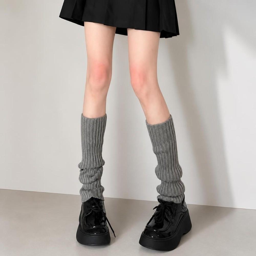 40/5070cm Length Lolita Leg Warmers Knitted Crochet Socks Knitted Leg Warmers Autumn Winter
