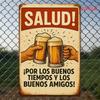 Vintage Spanish Tin Wall Art 8x12 Inch Retro Metal Sign Bar Cafe Pub Decor