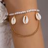 New Summer Bohemia Beach Style Pearl Shell Pendant Arm Chain Jewelry for Women Festival Vacation Versatile Personality Jewelry