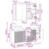 Bathroom Cabinet Set 4 pcs Sonoma Oak 103.5 x 15.5 x 70 cm