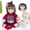 Reborn Doll Vinyl Doll 42cm Plaid Outfit Cloth Body Baby