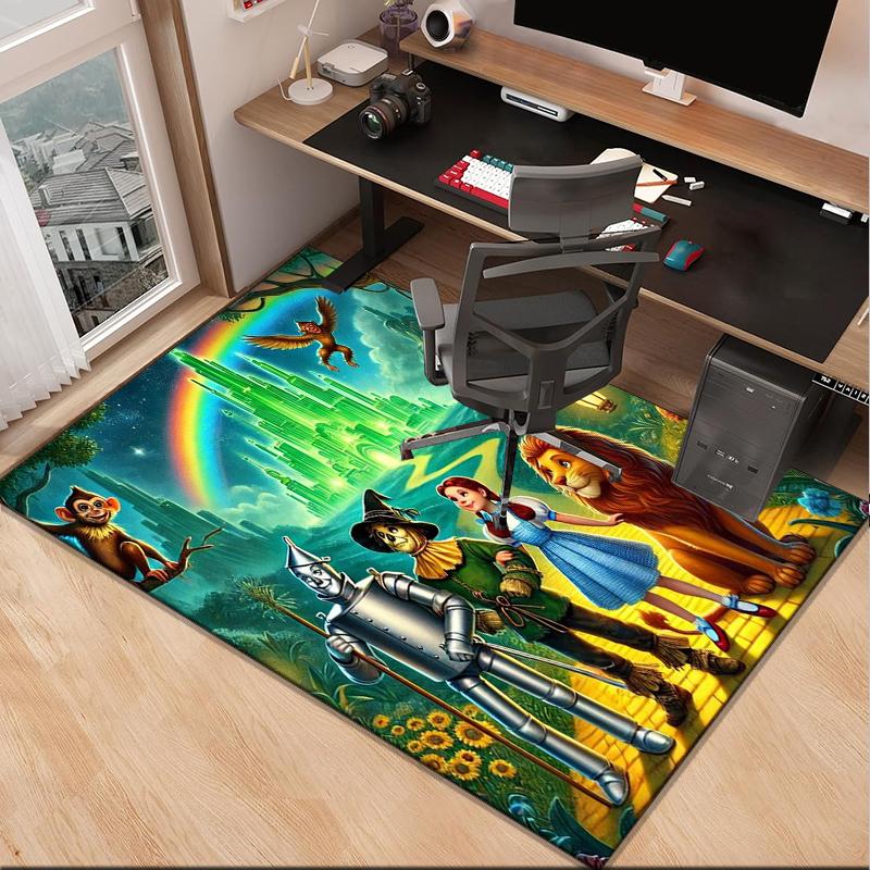 Wonderful Wizard Adventure Office Rug Chair Mat, Game Carpet, Suitable for Front Door, Bedroom, Living Room, Desk, Holiday Gift