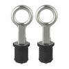2pcs Marine Drain Plug Rubber Stainless Steel Snap Flip Boat Hull Drain Plug Boat Hardware Accessories
