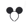 ShuaWdk Mickey Mouse Headband, Disney Headband, Mouse Ear Headband for Adults, Mouse Costume with Solid Back Red and Pink Ribbon, Perfect for Girls