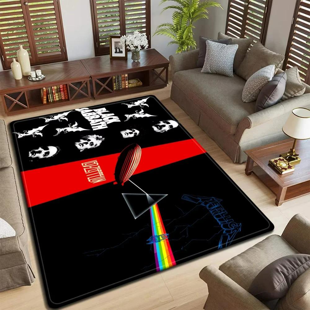 Band Logo Muziek Rock and Roll Patroon Tapijt voor Woonkamer Slaapkamer Antislip Zacht Vloerkleed Keuken Vloermat Entree Deurmat