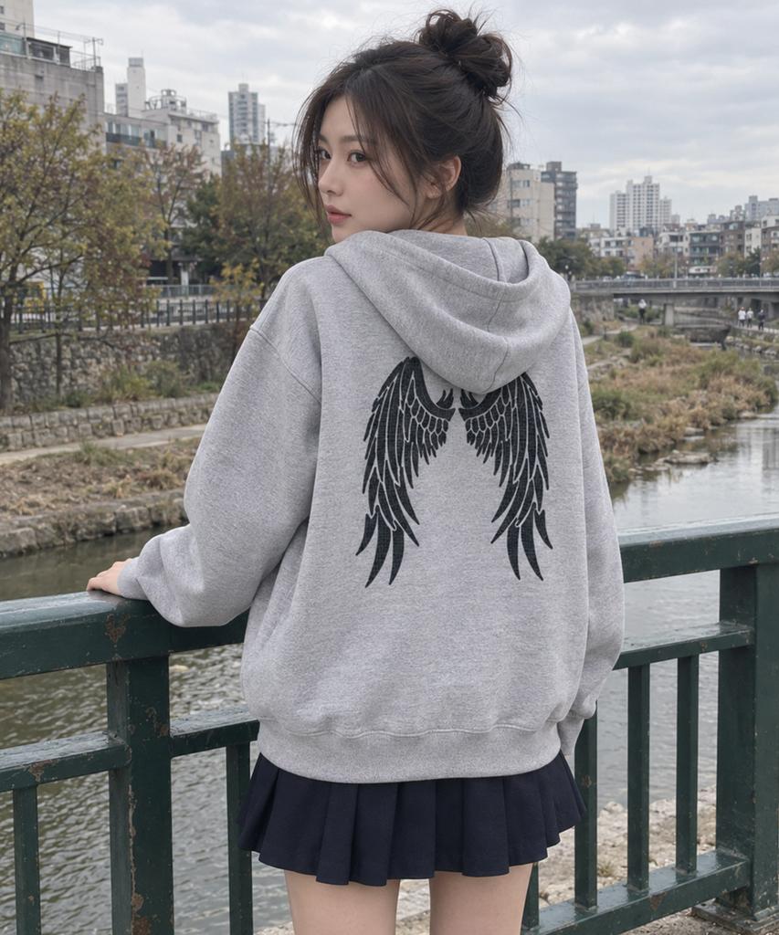 HIRUKA ARCHIVE Kyoto Studded Wing Hoodie