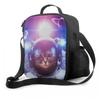 Cat Astronaut Insulated Lunch Box for Girls Boys Leakproof Portable Lunch Bag with Adjustable Shoulder Strap Reusable Cooler Bag