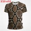 Size XXS-6XL Plus Size T-shirt Summer Snake Skin Pattern 3D Print T-Shirts Streetwear Men Women Short Sleeve T Shirt Tops