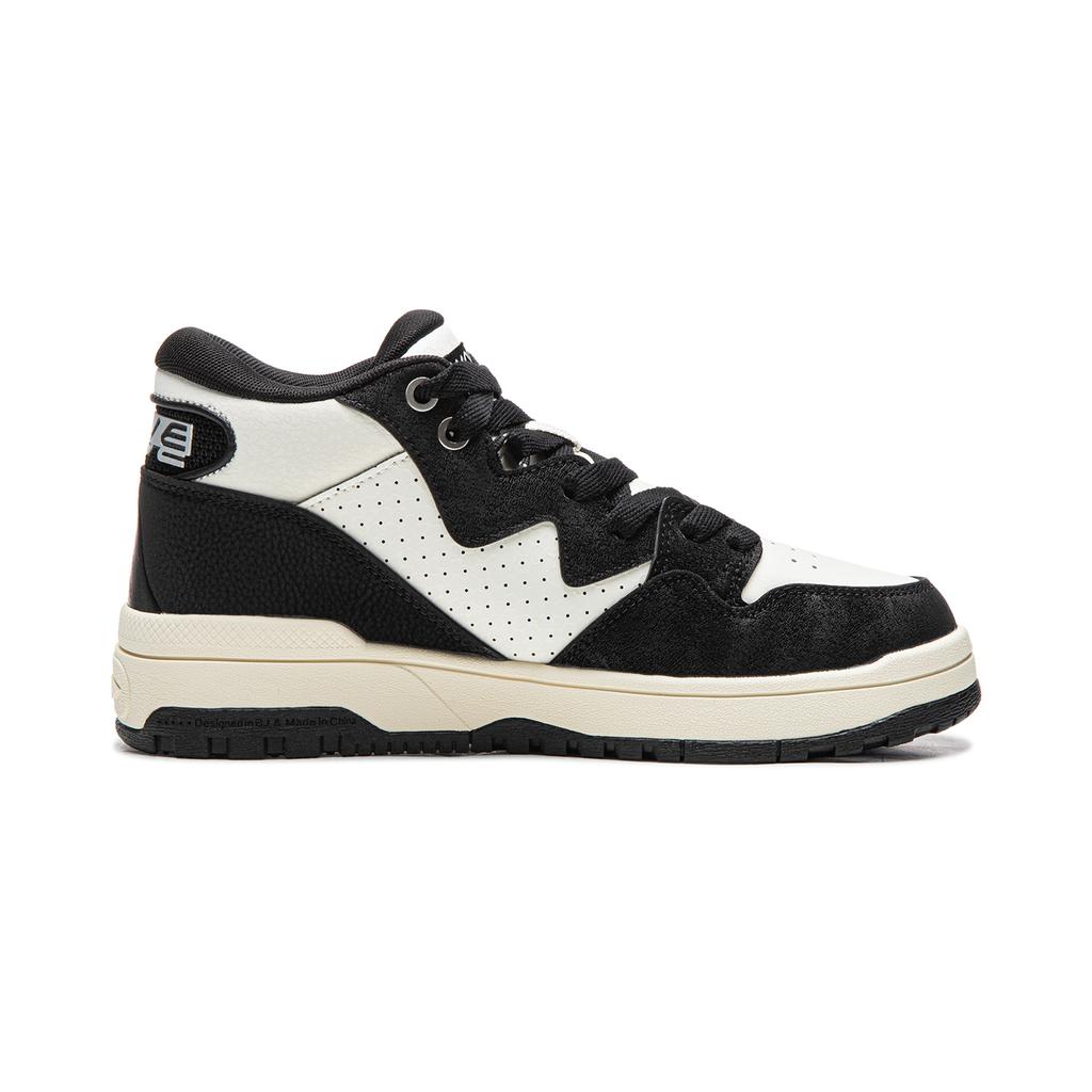 Li Ning Wave MID Thermal Abrasion Resistant Balance Lightweight Mid Top Skateboard Shoes Unisex Black Champagne White AGCV265-3