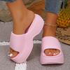 Chunky Platform Slippers for Women Summer Comfortable Wedge Heels Sandals Woman Solid Non Slip Eva Thick Sole Slides Shoes