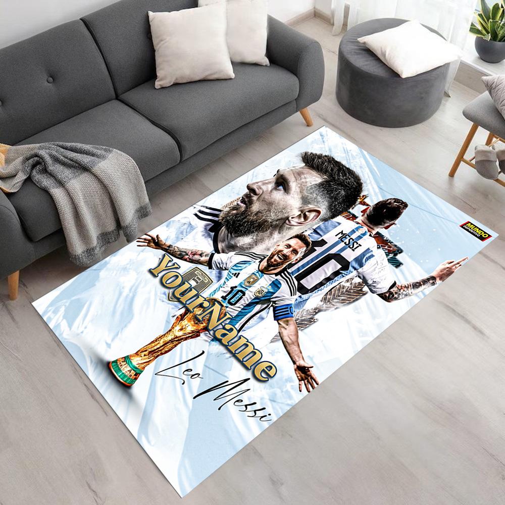 Messi Personalized Text Floor Mat Suitable for Living Rooms Entryway Game Room Dormitory Anti-slip Rug Decorate Offices