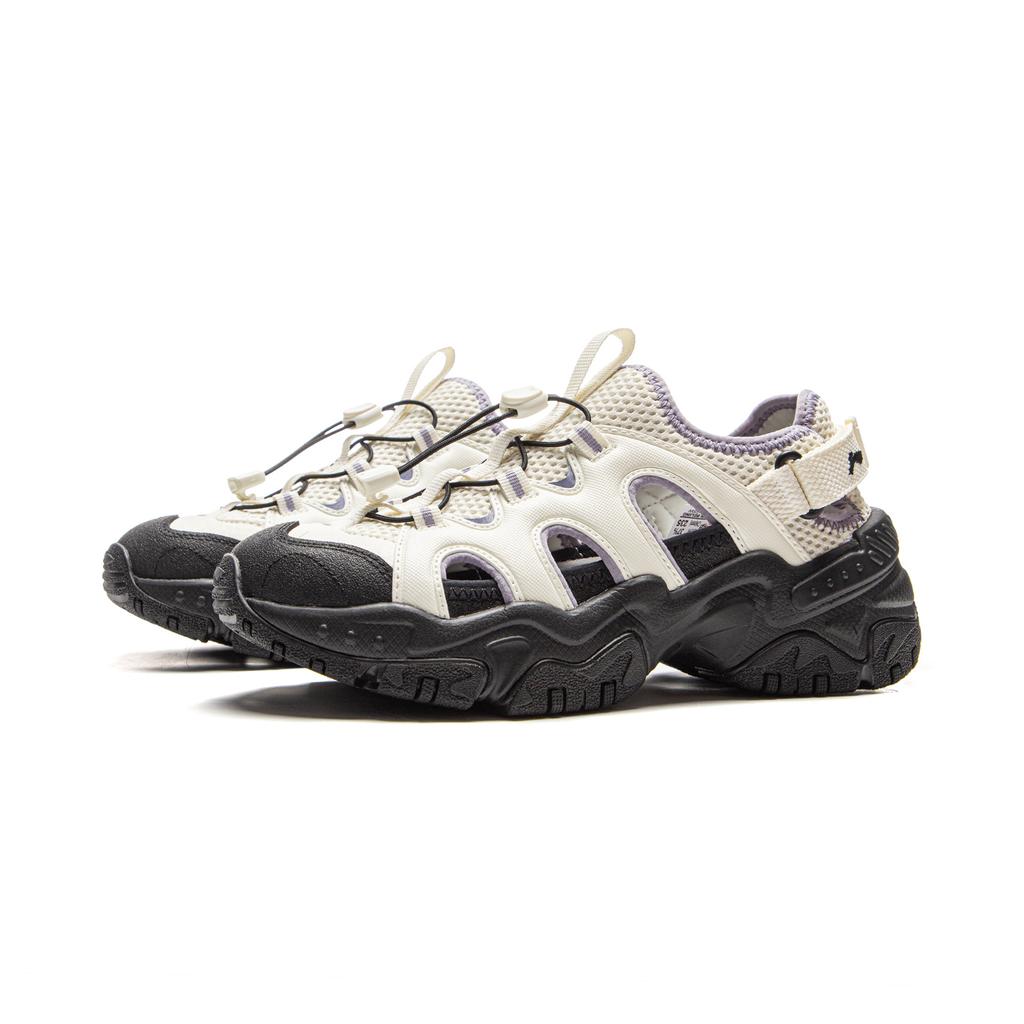 Li Ning Classic Fashion Velcro Versatile Retro Thick Sole Height Increasing Non-Slip Breathable Wear-Resistant Creek Shoes Women Shoes AGUV020-2