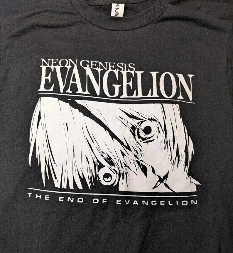 End of Evangelion Shirt Neon Genesis Anime Vintage Zwart Unisex Shirt Unisex T-shirt