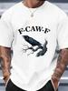 T-shirt Corbeau F-CAW-F Drôle Gothique Corbeau Sarcastique Jeu de Mots sur les Oiseaux Unisexe Cadeau Tee Top