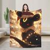 Umbreon Warm Blanket Kids Adult Plush Throw Blanket Novelty Couch Chair Flannel Bedspread Sofa Bed Cover