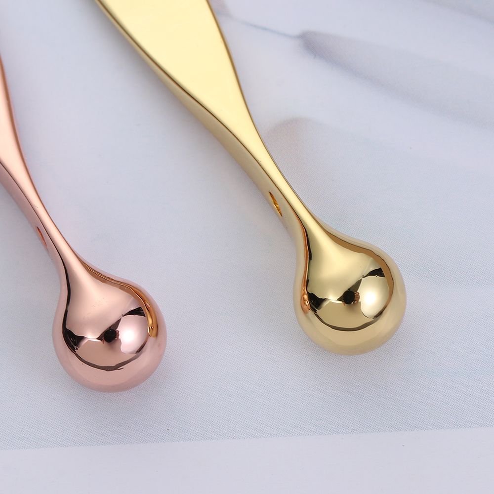 Gold Preminum Face Mask Massage Stick Beauty Scoop Mixing Spatulas Eye Cream Spoon