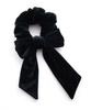 VINGTAINE Velvet Scrunchie with Detachable Simple Hair Accessory Ribbon, 2-Way Arrangement, HS-148