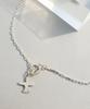 Bonbeau Airplane Charm Oval Chain Necklace Tiny Oval Chain Necklace