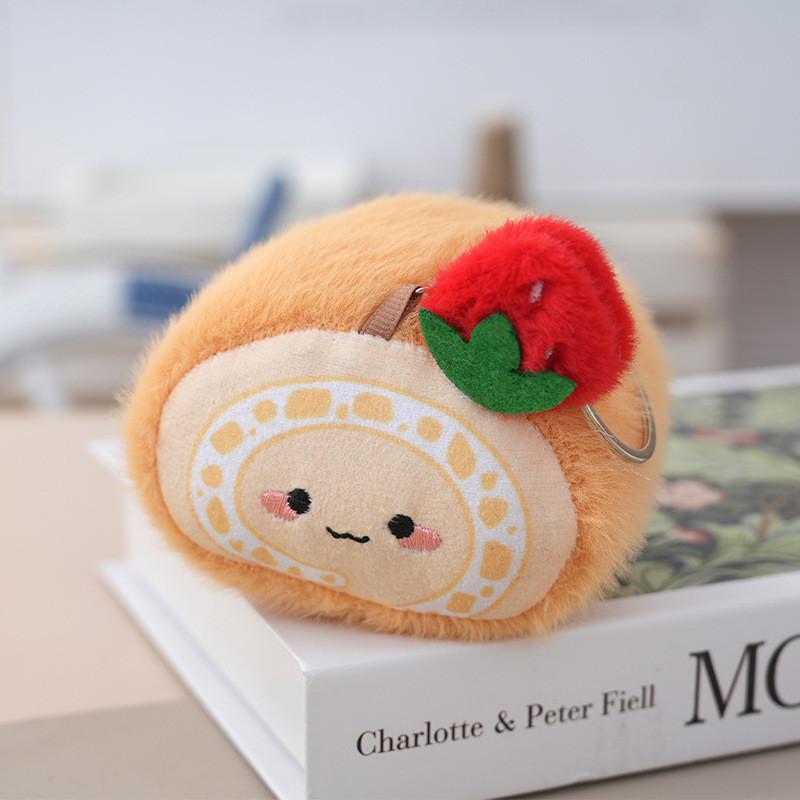 Charming Pizza Plush Toy Keychain With Soft Velvet For Kids Gift Idea