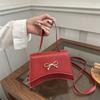 Mode Schleife einfarbig 2025 Frühling neu lässig ausländisch sanft tragbar Schulter Crossbody Damen kleine quadratische Tasche