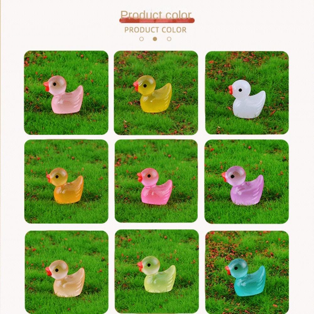 50 Stück Mini-Dekoration Gelbe Ente Harz-Accessoire Puppenhaus-Dekor Miniaturfigur Garten-Dekor