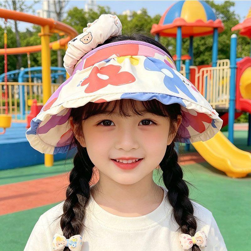 Children's Korean Style Cartoon Wide Brim Summer Sun Hat