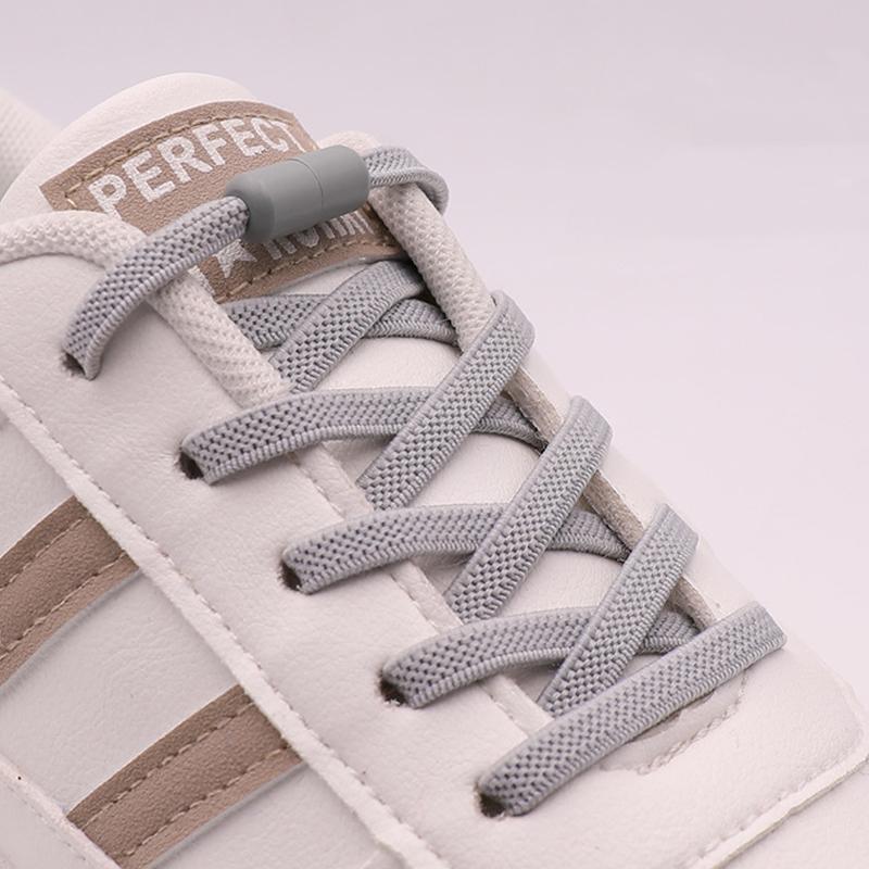 Nieuwe 1 Paar/3 Paar Metalen Lock Schoenveters voor Sneakers Elastisch Rekbaar Geen Strik Schoenveters Casual Schoenen Hardloopschoenen