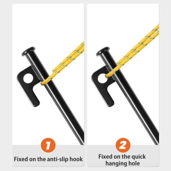 5Pcs 20/30/40CM 9MM Tent Stake Heavy Duty Multi-functional Outdoor Garden Yard Camping Tarp Canopy Windproof Ground Spike Metal Tent Peg
