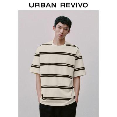 UR Men's Contrast Stripe Round Neck T-Shirt