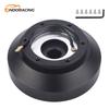 Black Aluminum Racing Car Steering Wheel Mount Short Hub Adapter Quick Release Kit For BMW E30 E30H 318/325/528/M3/M5 1984-1990