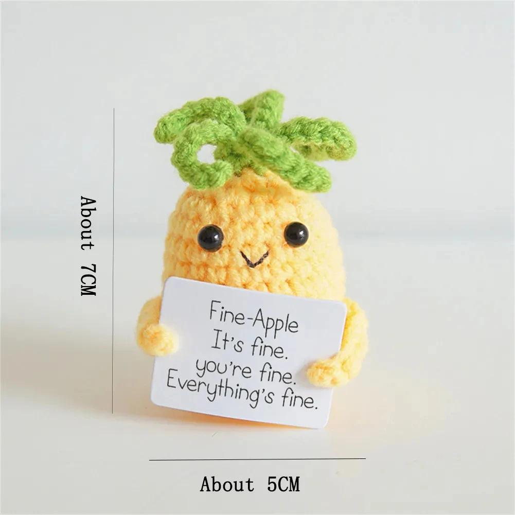 Positive Cute Potato Home Room Decor Mini Handmade Plush Ornament Knitting Wool Yarn Doll Birthday Gifts Room Decorations