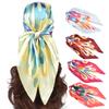 New Fashion Square Silk Scarf Women Luxury Brand Satin Print Hijab Scarves Pareo Bandana Female Shawl Wrap Headband Foulard