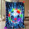 Soccer Ball Splash Art 11 Theme Blanket Lightweight Warm Flannel Blanket Decorative Throw Blanket for Home Decoration