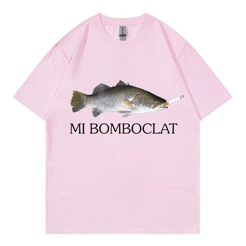 Funny Bomboclat Fish Meme Tshirt High Street Fashion Trend Tshirts Unisex Unisex Fashion Harajuku Kawaii Tshirt Y2K Clothing