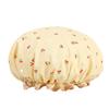 Waterproof Shower Cap with Elastic Edge Cherry Pattern Bath Cap Comfortable Dual Layer Shower Cap for Long And Short Hair Care