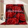 Personalized Name Fluffy Rose Printed Blanket Camping Blanket for Mom Girlfriend Sofa Thin Blanket Fashion Gifts Fast Shipping