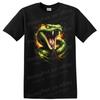 Green Snake Attack Fire Breathing Tee W/ Animal Graphic T Shirt Art Creature