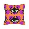 Decorative Cushion Case Pc Pop Art Eyes Throw Pillow Cover Contemporary Style Machine Washable Zipper Closure Woven Polye