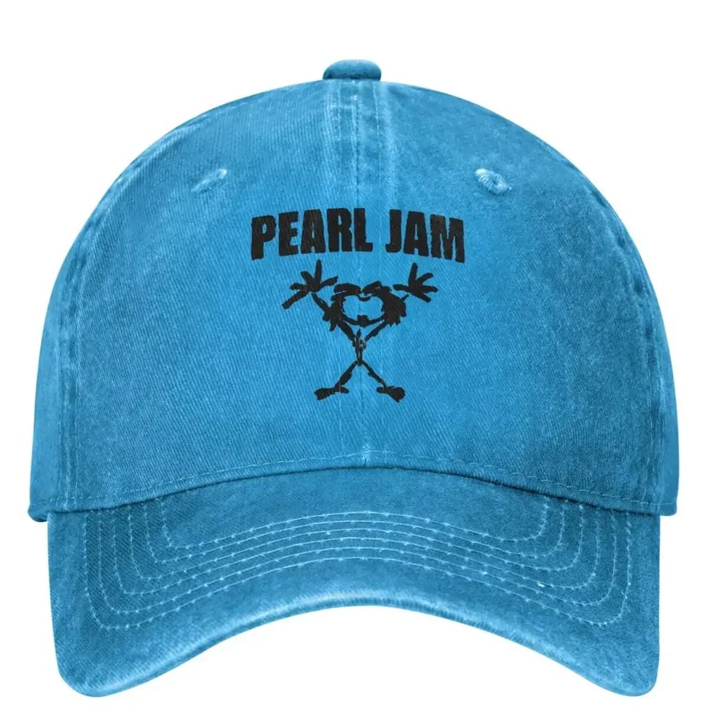 Pearl Jams Metal Band Rock Music Baseball Caps Merchandise For Unisex Women Vintage Distressed Washed Hats Headwear Adjustable