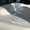 Gift Valentine's Day Women Men Moon Necklace Couple Necklace Clavicle Necklace Rescent Necklaces