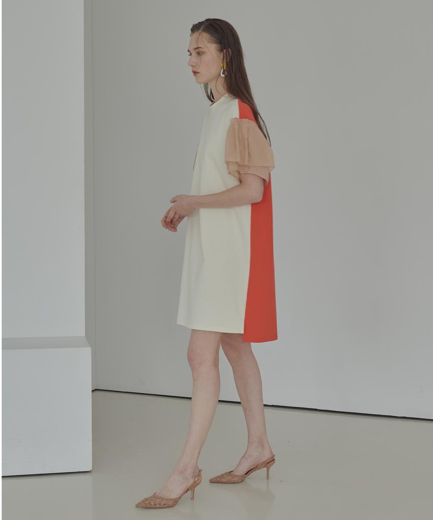 Ossi Glitter Arrange Tangerine Dress