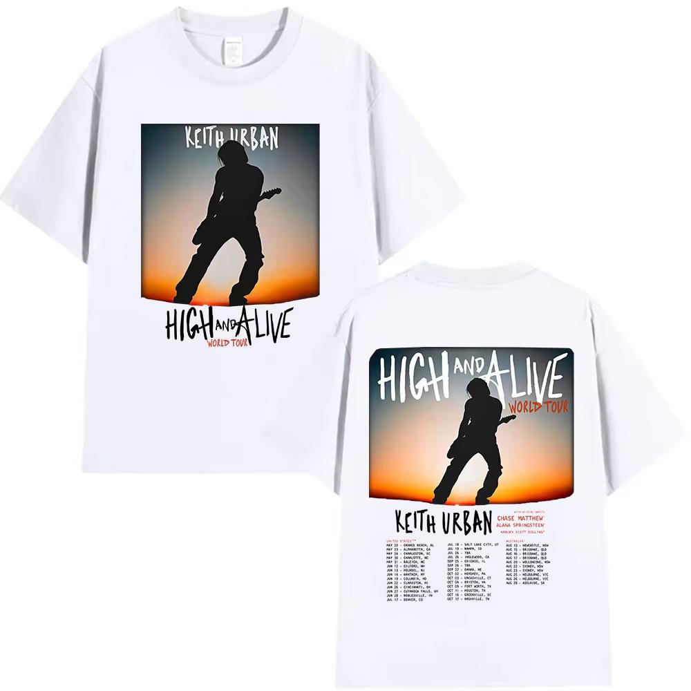 Keith Urban High and Alive World Tour 2026 Merch Tshirt Unisexs Women Vintage Hip Hop Fashion Cotton T Shirt Streetwear
