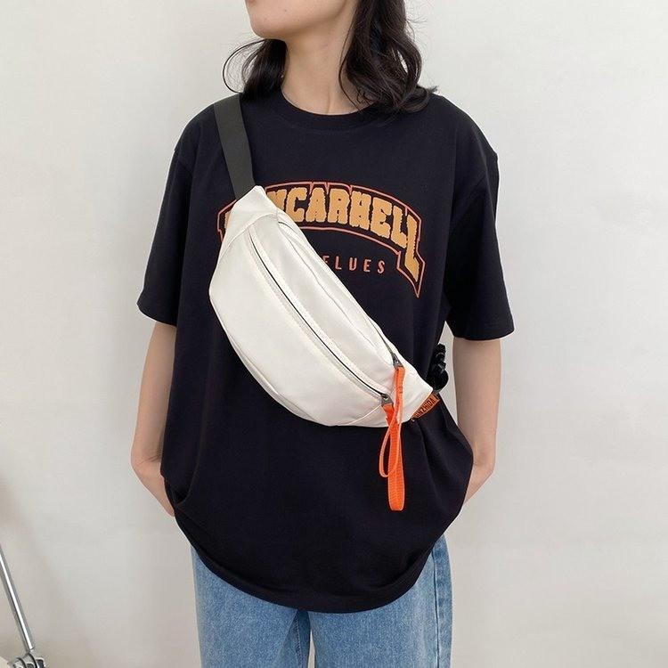 Crossbody Bag Simple and Versatile Chest Bag ins Fashion Brand Small Body Bag Casual Japanese Light Sports Running Waist Bag