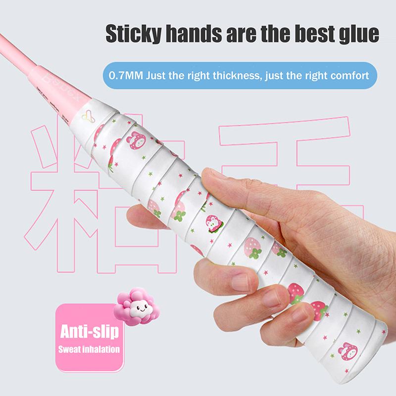 1Pc Sakura Print Tennis Badminton Grip Tape Sweat-Absorbent Shock-Absorbing Quickly Self-Adhesive Grip Wear-Resistant Non-Slip