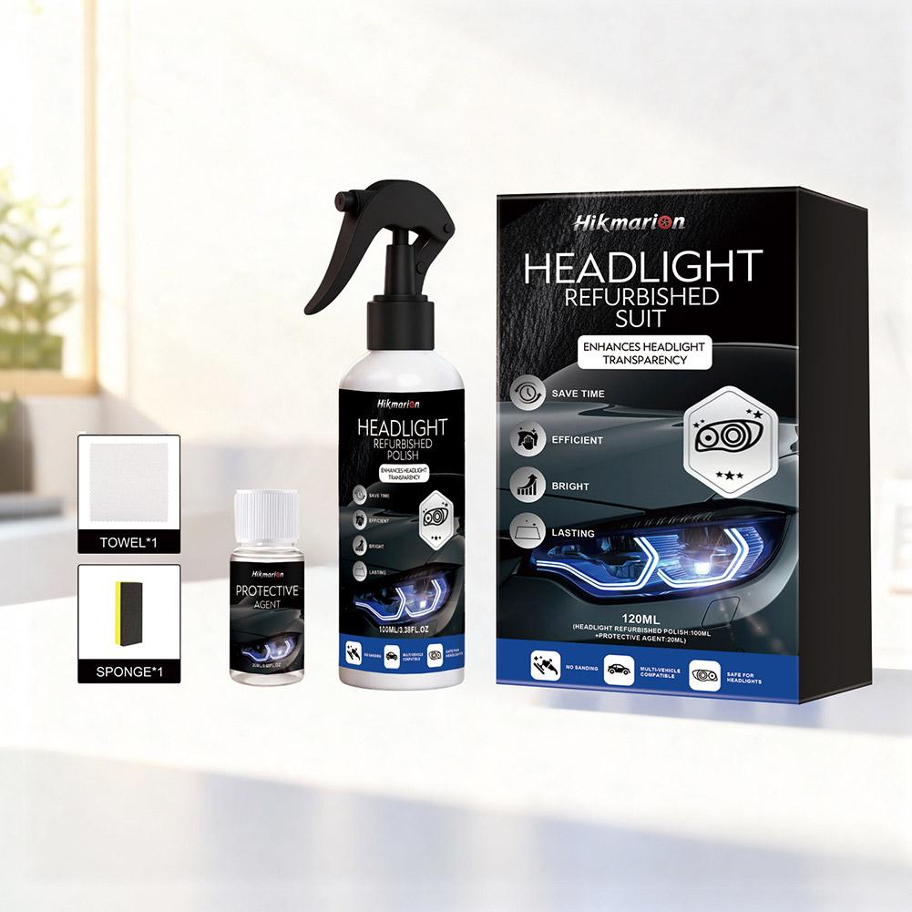Car Headlight Deoxidation Brightening Protection Restoration Polishing Kits Front Refurbishment Fluid Brighten Auto Lighting