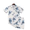 Set da Uomo Hawaiano Largo con Stampa da Spiaggia a Maniche Corte Set da Uomo Comodo Casual Due Pezzi